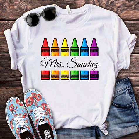 crayon teacher shirt